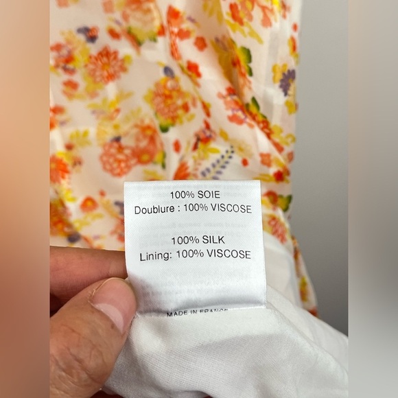 CACHAREL Vintage Silk A-Line Sundress with Flutter Cap Sleeves Size S - Picture 6 of 9